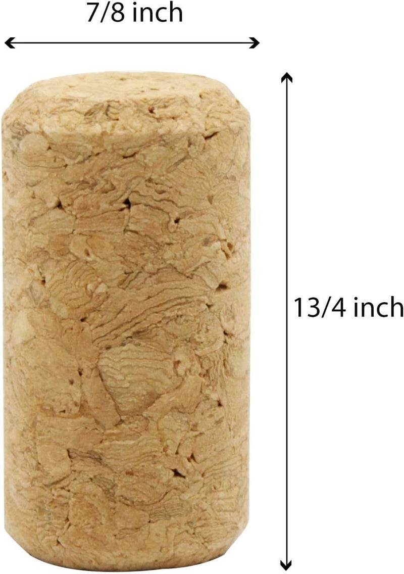 anGrace 30 Pack #8 Straight Corks, Natural Wine Corks Premium Wine Stoppers for Bottling of Wines, 7/8" x 1 3/4" - Image 2